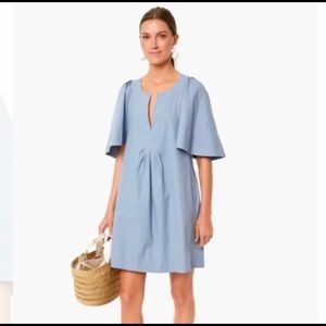NWT Slate Blue Finley Flutter Sleeve Dress POMANDER PLACE- Tuckernuck Dress